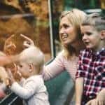 Mom and Kids at zoo