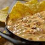 Up close shot of cheese dip