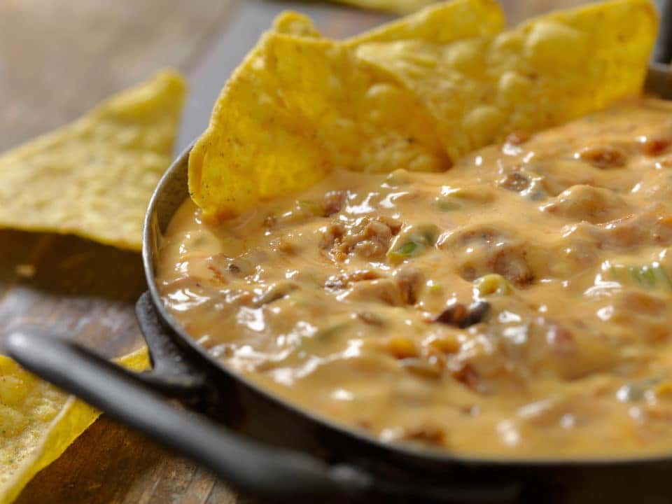 Up close shot of cheese dip
