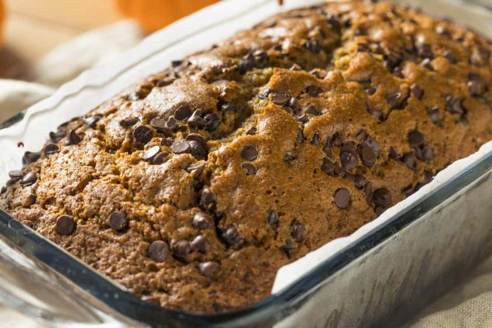Homemade Chocolate Chip Pumpkin Bread