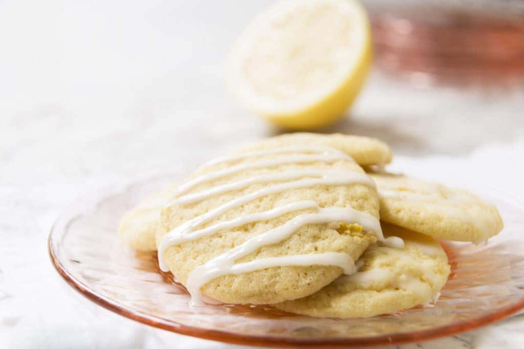 Glazed Lemon Cookies with icing