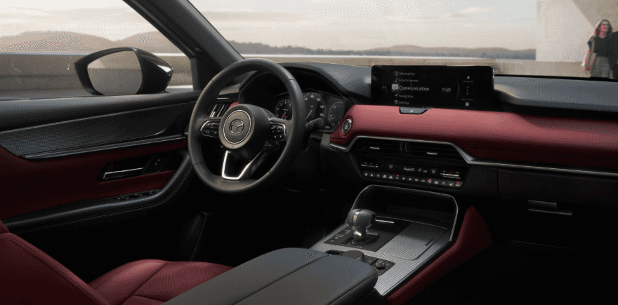 2026 MAZDA CX-70 interior view of infotainment.