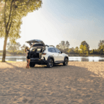 The 2026 Mazda CX-50 parked near a pond