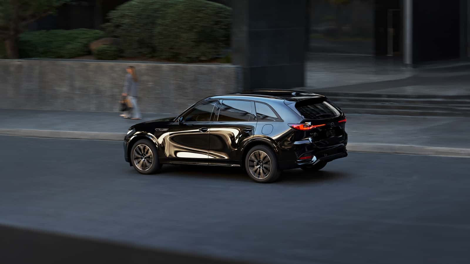 A Mazda safety award winning vehicle on the road