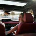 Family sitting inside the Mazda CX-70