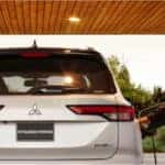 White Diamond Mitsubishi Outlander PHEV 2025 charging