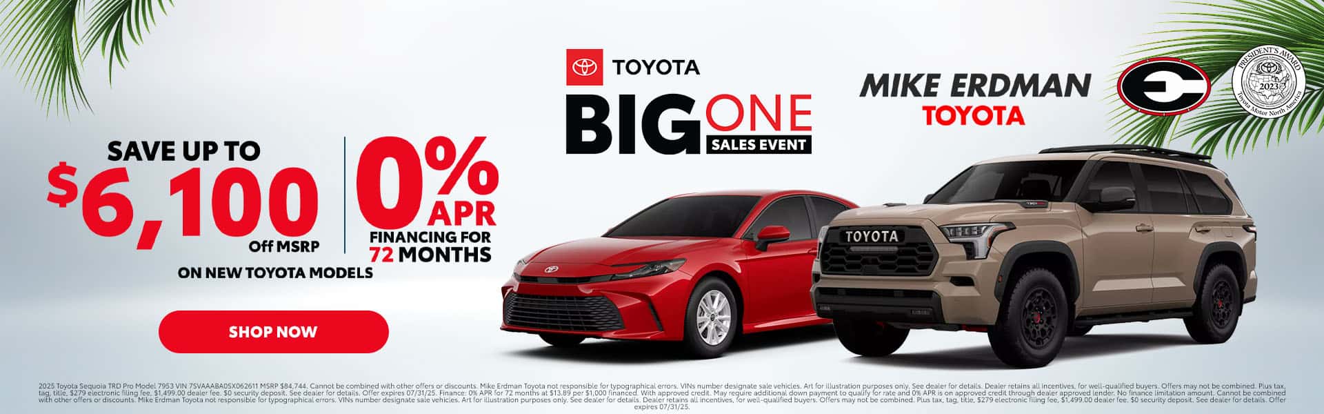 Big One Toyota Sale