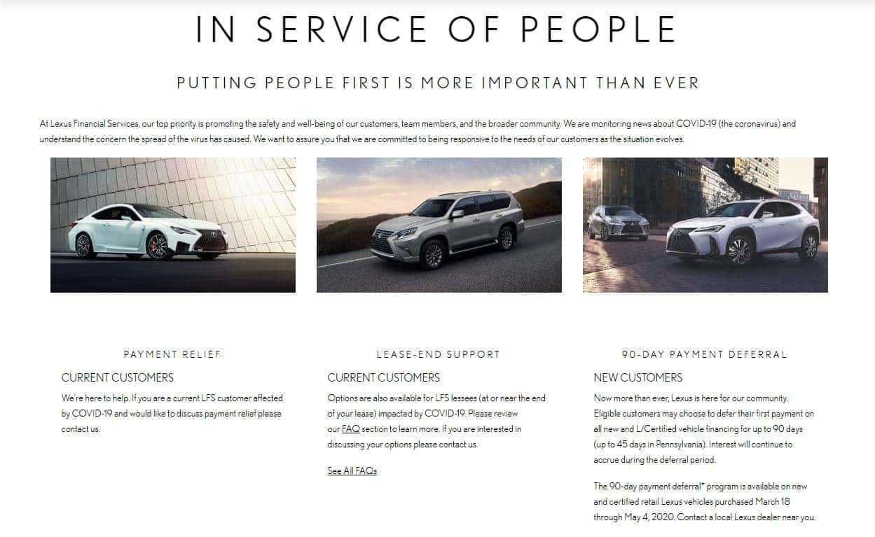 In Service Of People Lexus Financial Services Northside Lexus