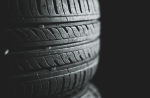 side view of tires for a Toyota vehicle