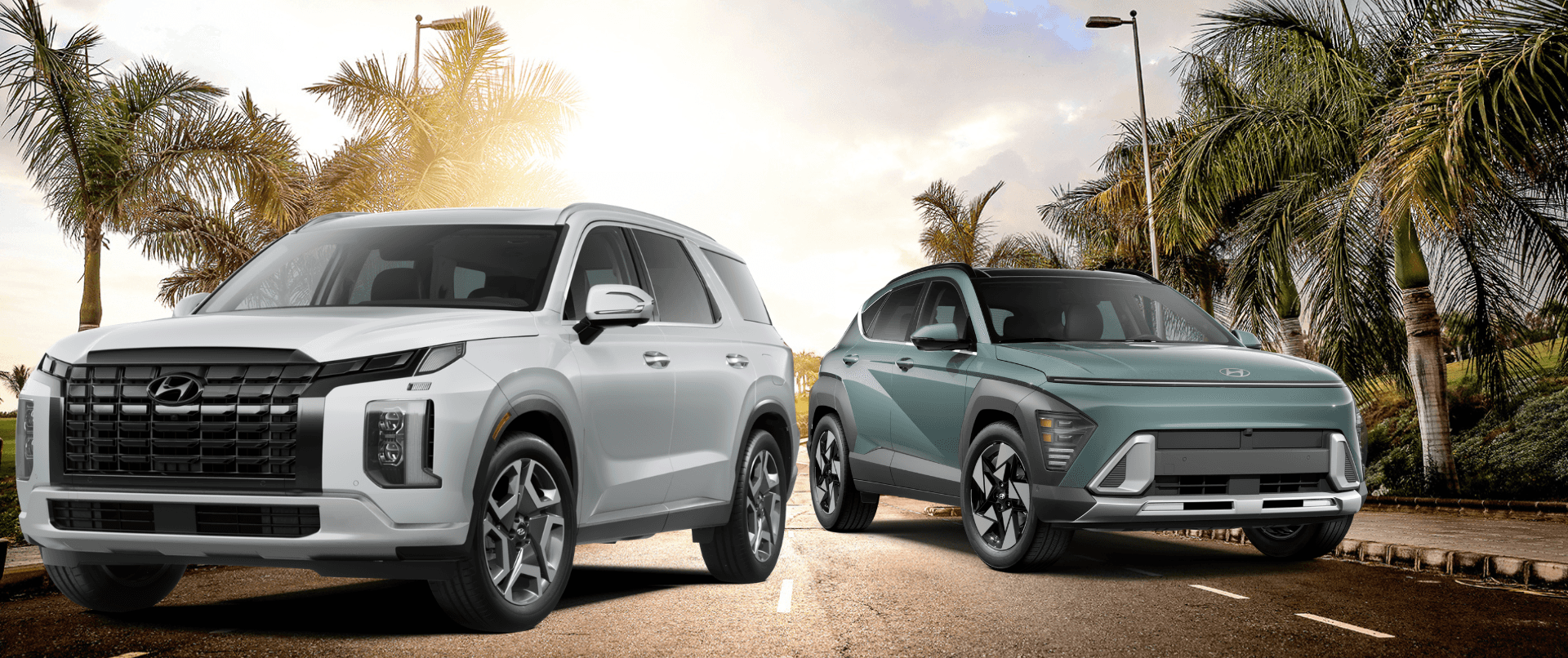 2024 Hyundai Palisade and Kona models at Parks Hyundai of Gainesville