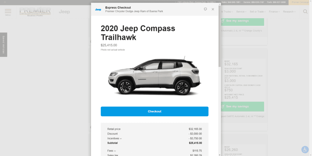 Buy Online Premier Chrysler Dodge Jeep RAM of Buena Park