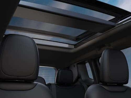 2023 Jeep Renegade interior view of dual-pane panoramic sunroof