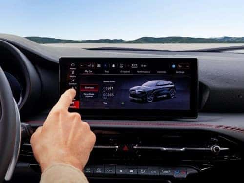 2024 Dodge Hornet close up view of touchscreen display