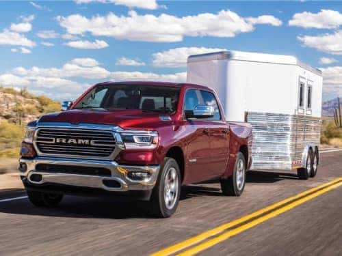 2024 RAM 1500 towing a trailer