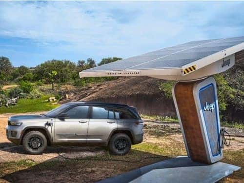 2024 Jeep Grand Cherokee 4xe at a charging station