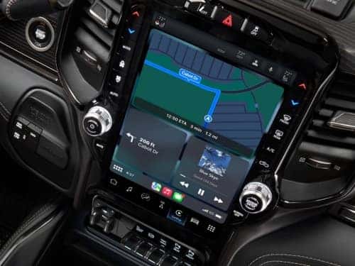 2024 RAM 2500 close up view of touchscreen display