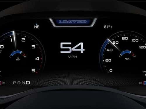 2024 RAM 3500 close up view of digital cluster display