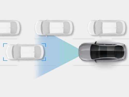 2025 Kia K4 model view of navigation-based smart cruise control safety feature
