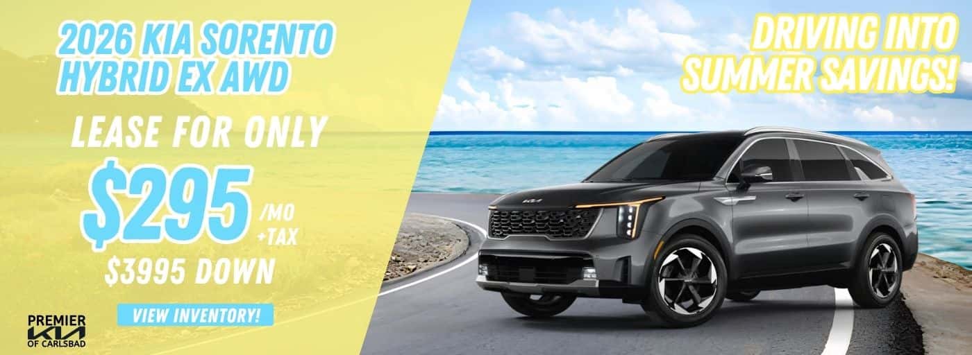 2026 KIA SORENTO HYBRID EX AWD MSRP $42,420 Disc $1,850 Sale $40,570 Rebate $3,020 Net after all discounts $37,550 295\MO +TAX FOR 24 MOS with $3,995 down 1 @ T5506964
