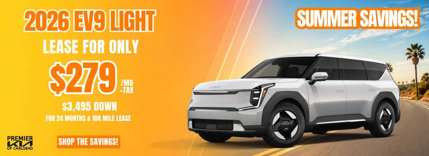 2026 EV9 LIGHT $279 MO +TAX FOR 24 MOS WITH $3495 DOWN (10K MILE LEASE) 1@ tg018410