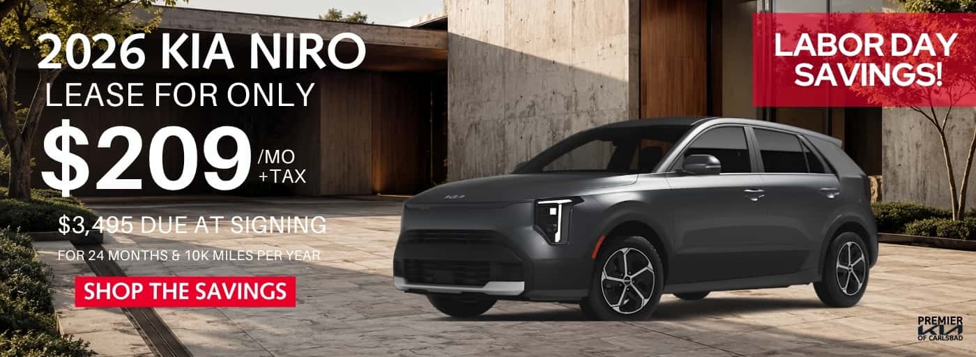 2026 KIA NIRO MSRP $31,990 Disc $1,650 Sale $30,340     Rebate $3,560 Net after all discounts $26,780 $209\MO +TAX FOR 24 MOS with $3495 down (10K MILE LEASE) 5 @