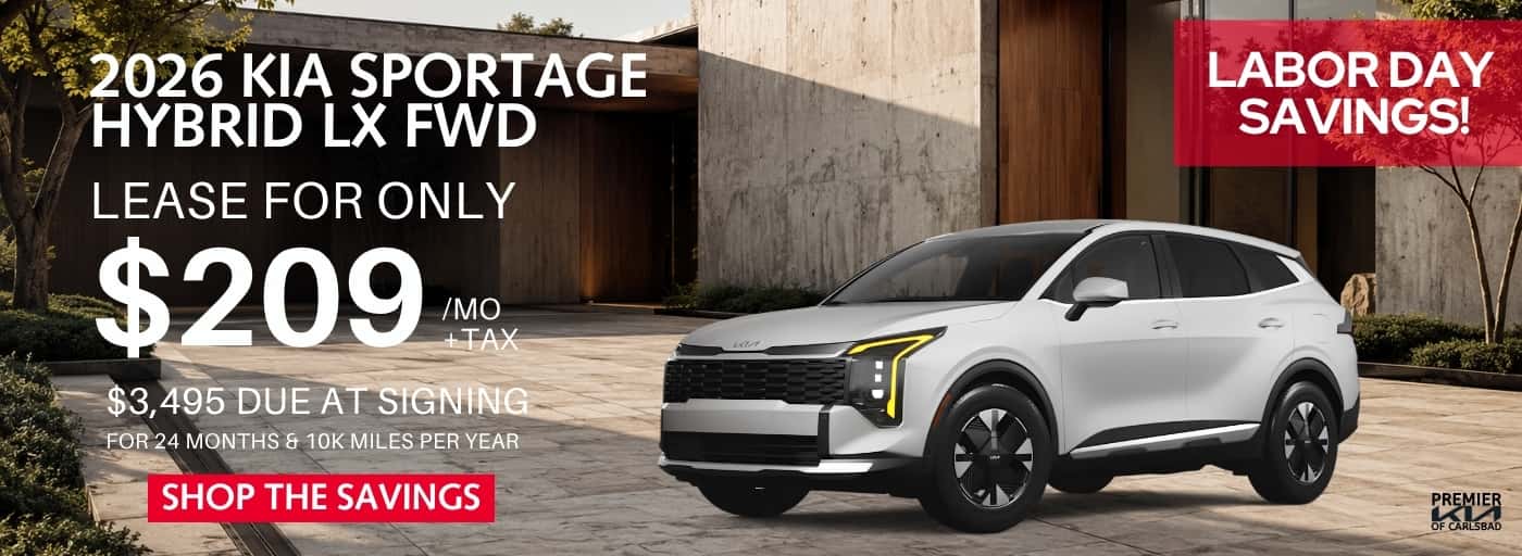 2026 KIA SPORTAGE HYBRID LX FWD MSRP $32,915 Disc $1,500 Sale $ 31,415 Rebate $3,210 Net after all discounts $28,205 209\MO +TAX FOR 24 MOS with $3495 down (10K MILE LEASE) 1 @ THIS PRICE T7407568