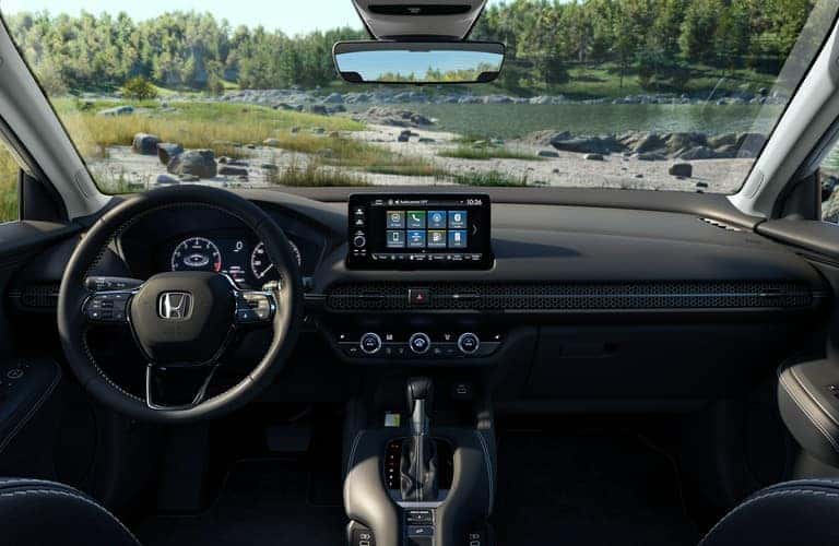2023 Honda HR-V steering wheel and dashboard
