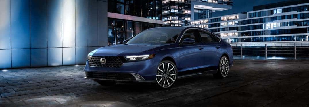 Front View of Blue 2023 Honda Accord