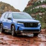 2023 Honda Pilot TrailSport Exterior Passenger Side Front Angle Off-Roading