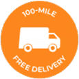 100 Mile Free Delivery