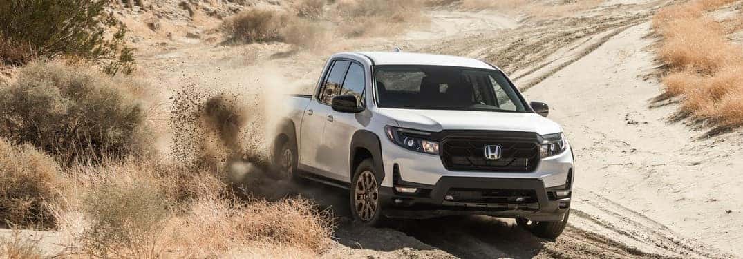 2022 Honda Ridgeline driving on dirt road