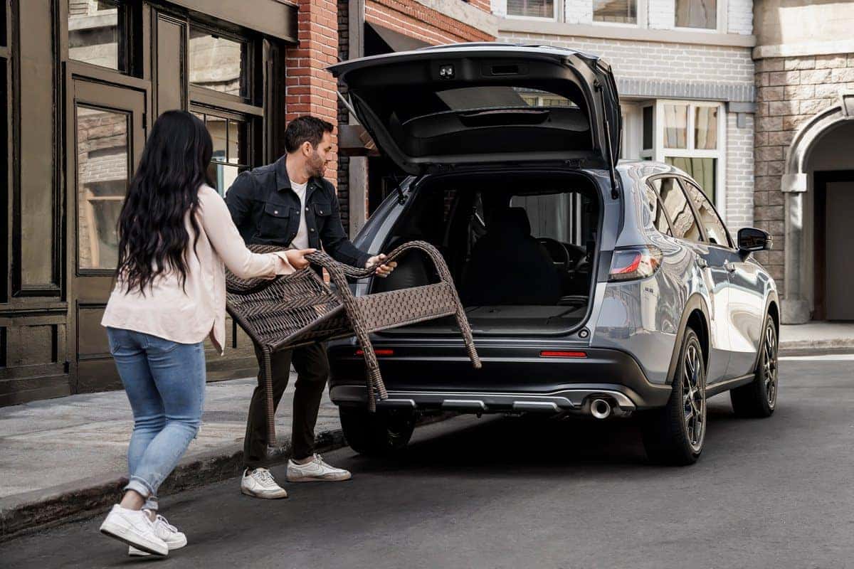 2024 Honda HR-V Exterior Rear with Hatch Open Being Loaded