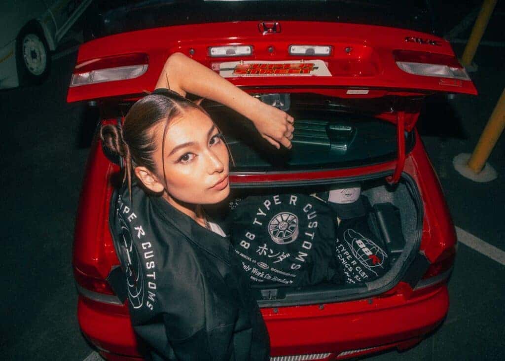 Honda X 88rising Limited-Edition Apparel Capsule “88 Type R” in a Honda Vehicle Trunk