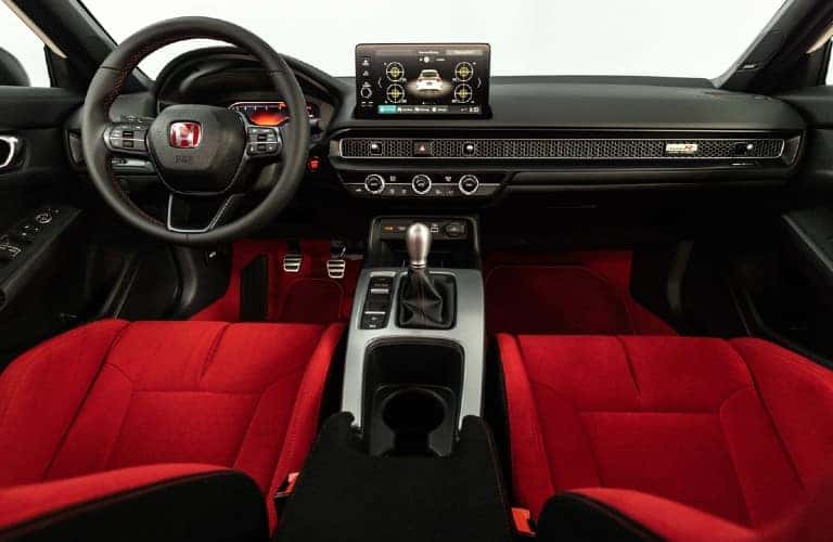 2023 Honda Civic Type R interior steering wheel and dashboard