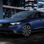 Front View of Blue 2023 Honda Accord