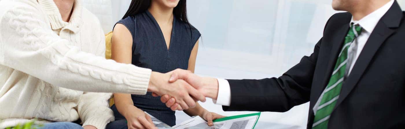 Two men shaking hands