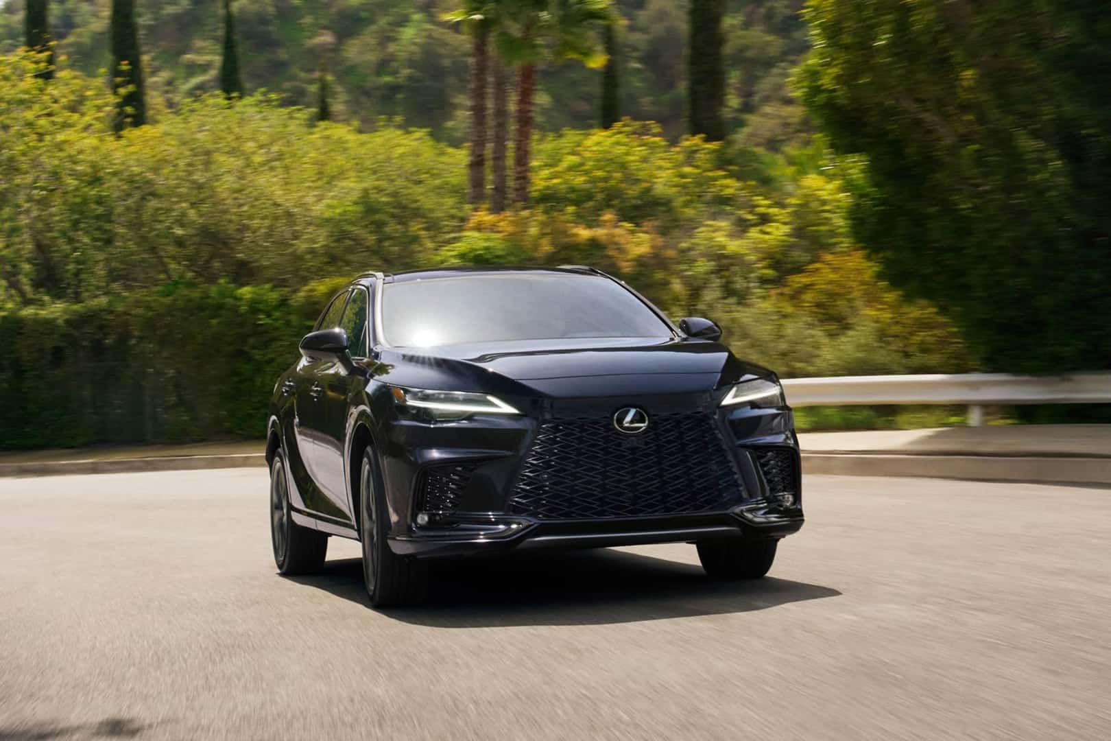 2026 lexus rx parked in front of trees