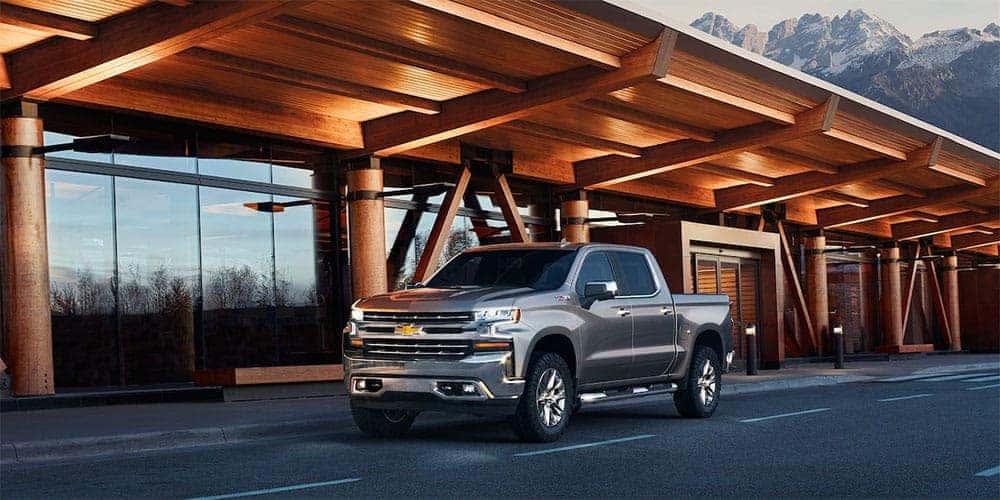2019-Chevrolet-Silverado-Exterior-Driving-Down-Street