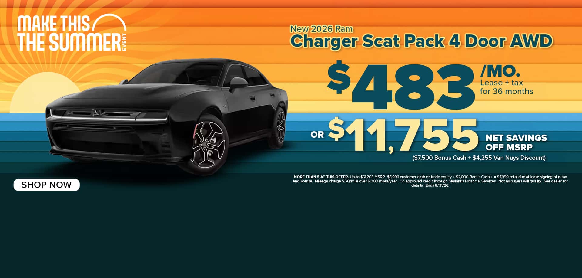 lease a new charger for $483/mo.