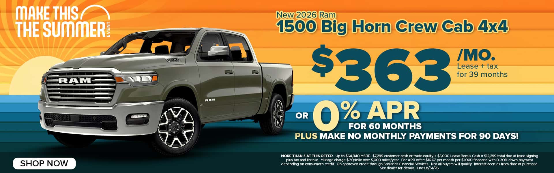 Now lease a new Ram for $363/mo.