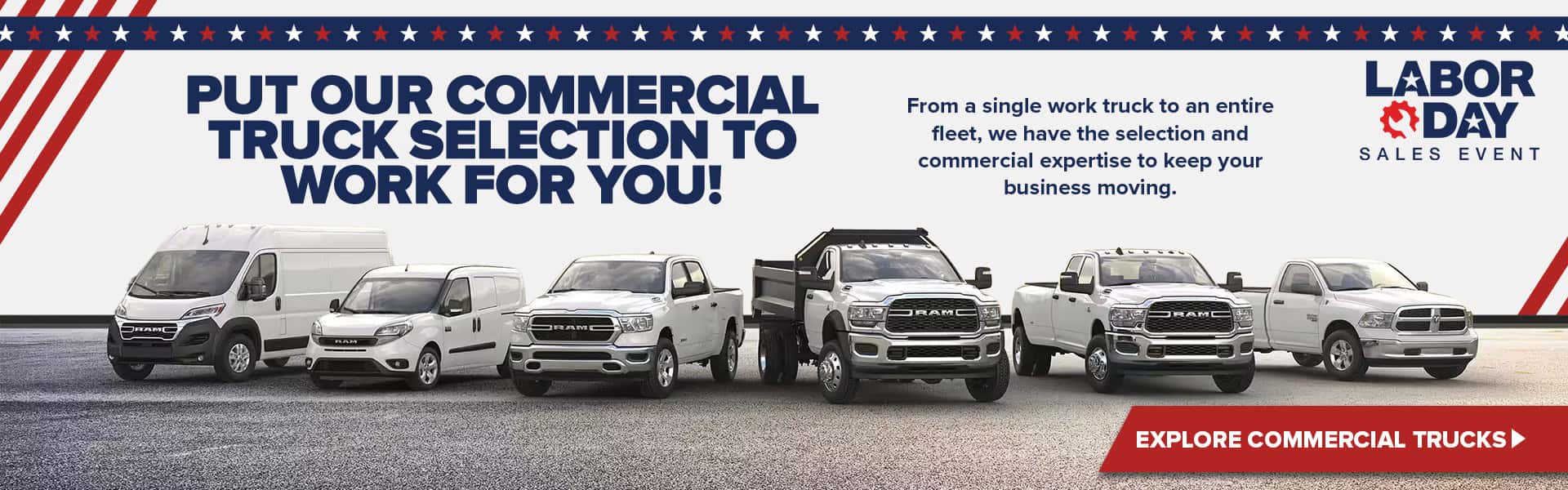 Check out our huge selection of commercial work trucks!