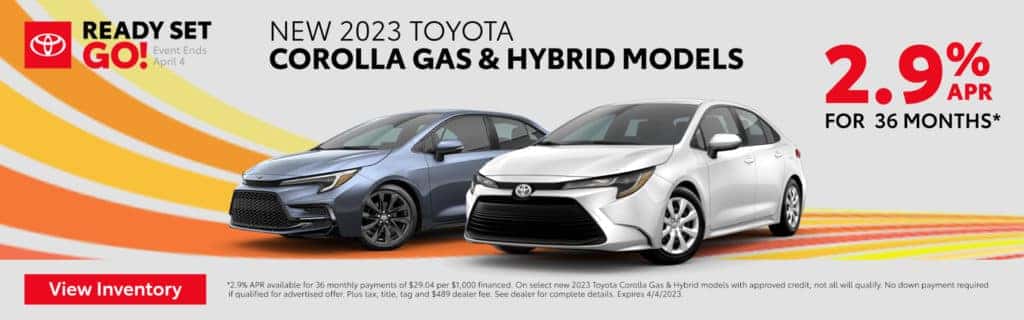 New 2023 Toyota Corolla Gas & Hybrid Models