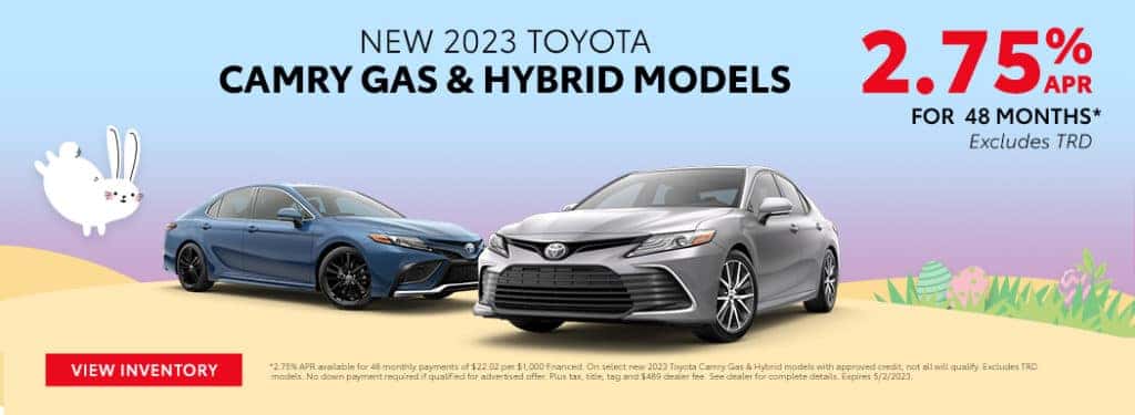 New 2023 Toyota Camry Gas Hybrid Models Sand Mountain Toyota