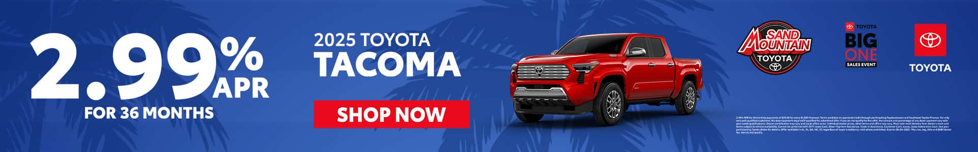 Sand-Mountain-Toyota—Jul-25—Monthly-Offers—Tacoma—1920×300