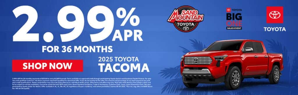 2025 Tacoma | 2.99% APR for 36 months