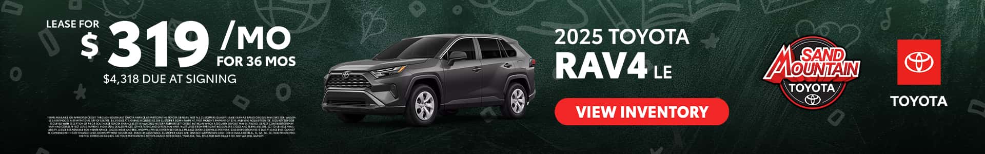 Sand-Mountain-Toyota—Aug-25—Monthly-Offers—RAV4-LE—1920×300