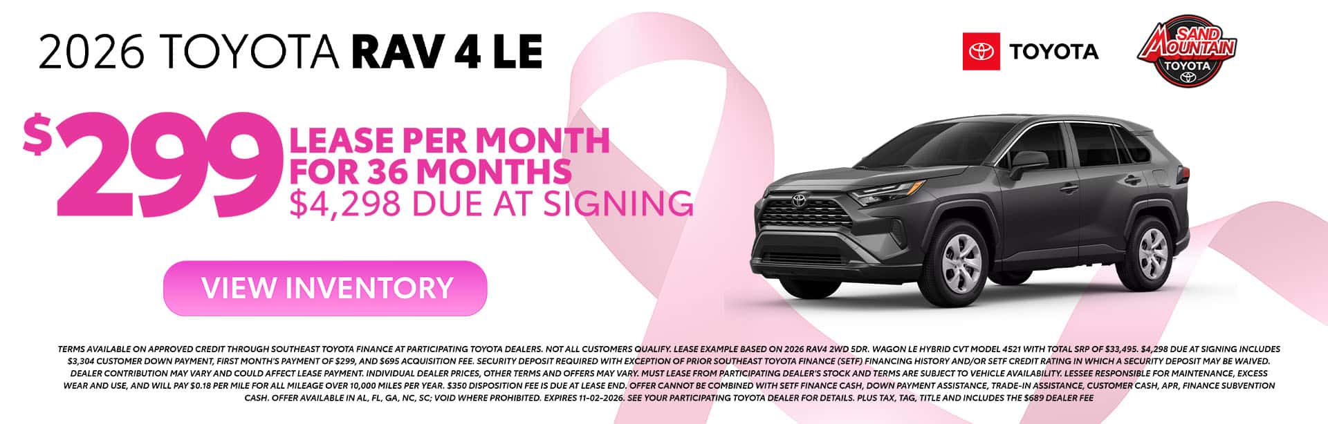 Toyota RAV4 LE Offer