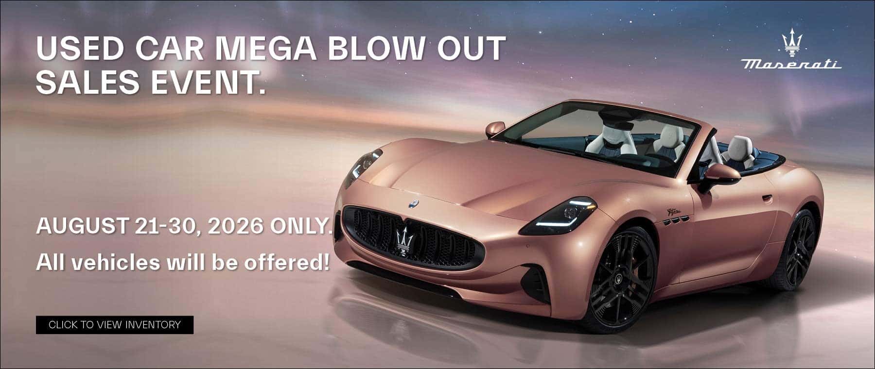 Used Car Mega Blowout Sales Event at Scottsdale Maserati