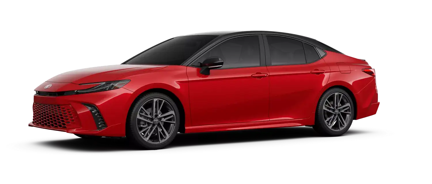 2026 Toyota Camry Supersonic Red with Midnight Black Metallic Roof