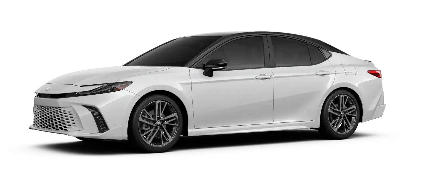 2026 Toyota Camry Wind Chill Pearl with Midnight Black Metallic Roof